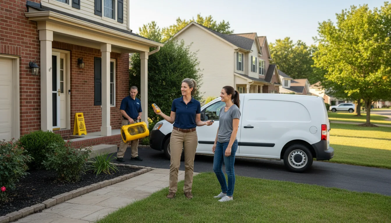 Residential water damage restoration in Bynum, MT